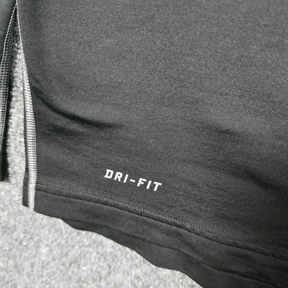 Nike Pro Combat Shirt Mens Large Fitted Black Long Sleeve Mock Neck Performance‎